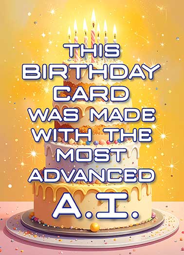 Advanced AI Birthday Funny Birthday Card    Merry Christmas